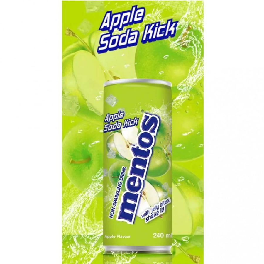 مشروب حلاوه مينتوس الشهيره بنكهة التفاح /Mentos Drink Apple Soda