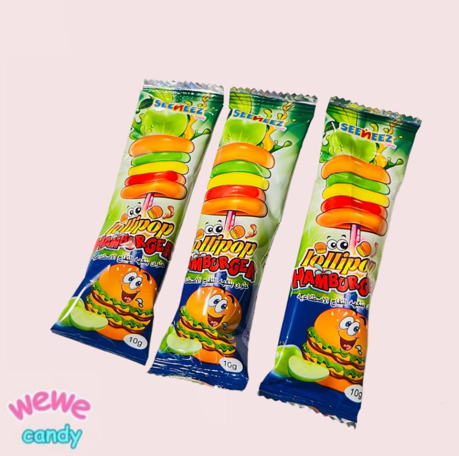 لولي بوب شكل برجر / lollipop hamburger