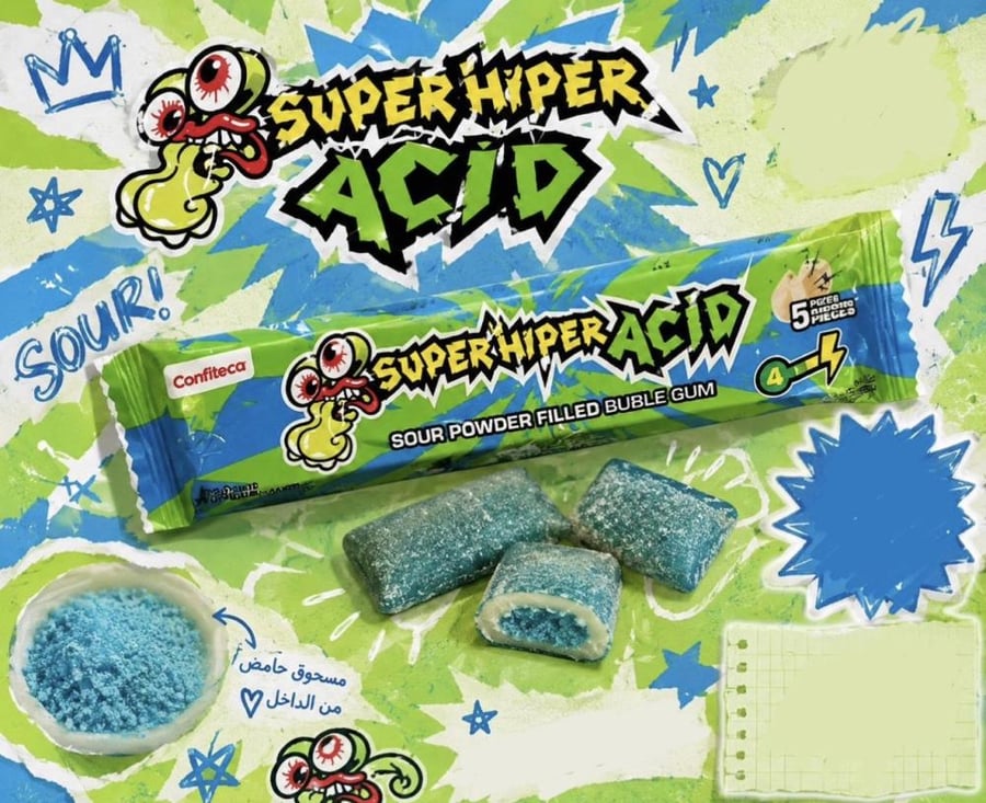 لبان (علكة) سوبر هايبر أسيدو (Super Hiper Ácido)  الحبة