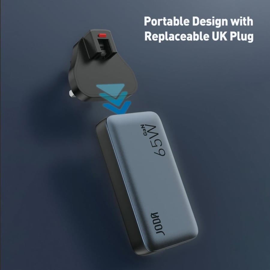 شاحن جداري جودا VoltPad 65 بتقنية GaN منفذين USB-C بقوة 65W