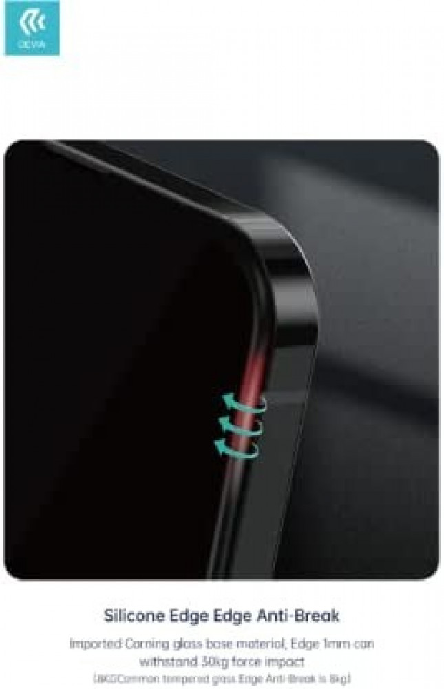 استيكر زجاج مقوى مزدوج مع حواف ربل متوافق مع iPhone 13/13 Pro
