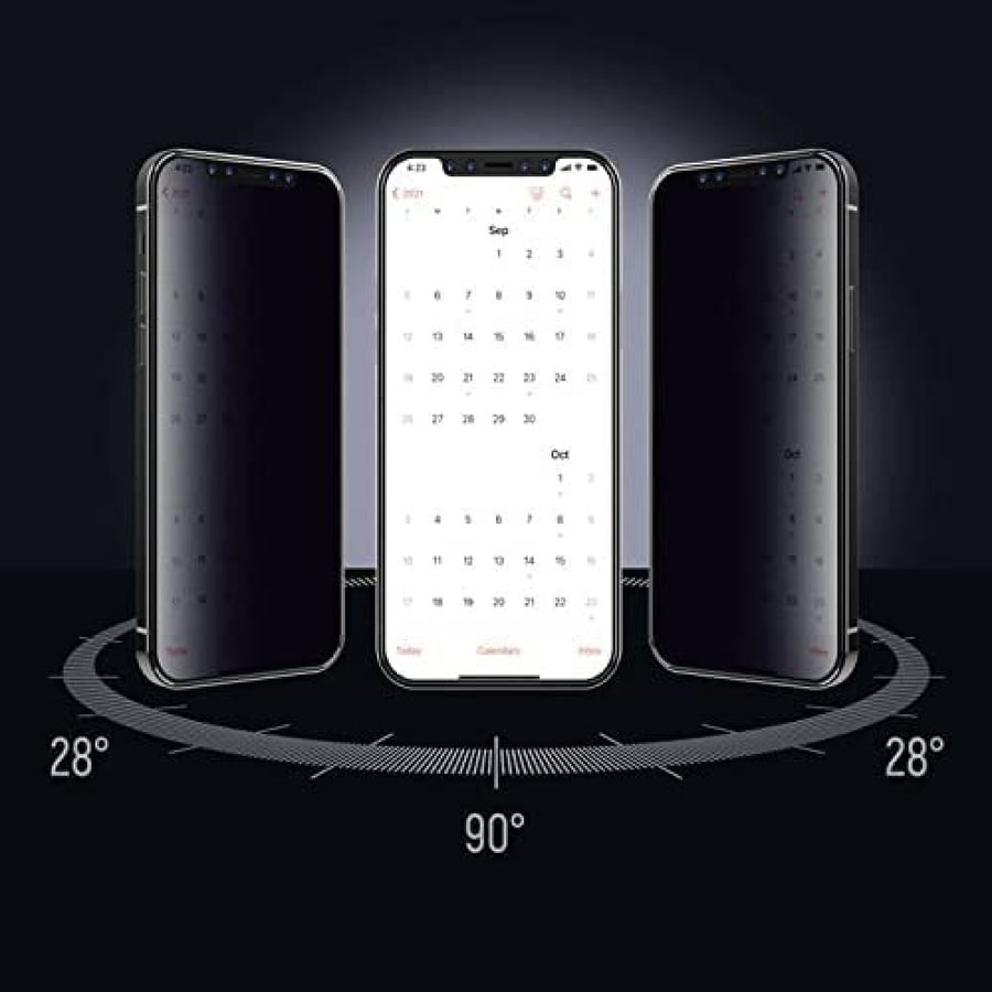 استيكر زجاج مقوى مزدوج مع حواف ربل متوافق مع iPhone 13/13 Pro
