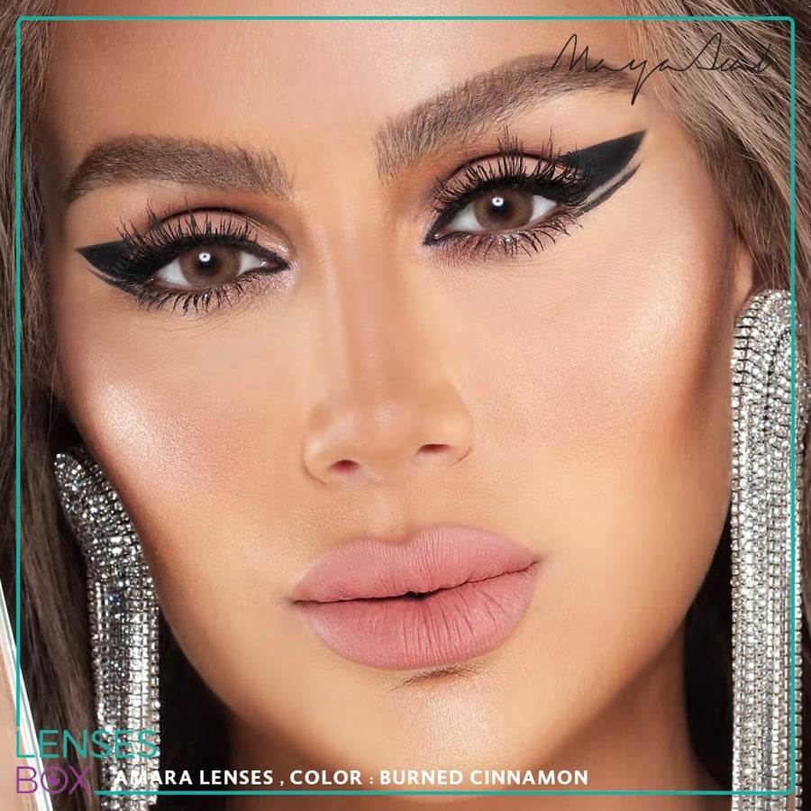 amara lenses burned cinnamon عدسات أمارا بيرند سينامون