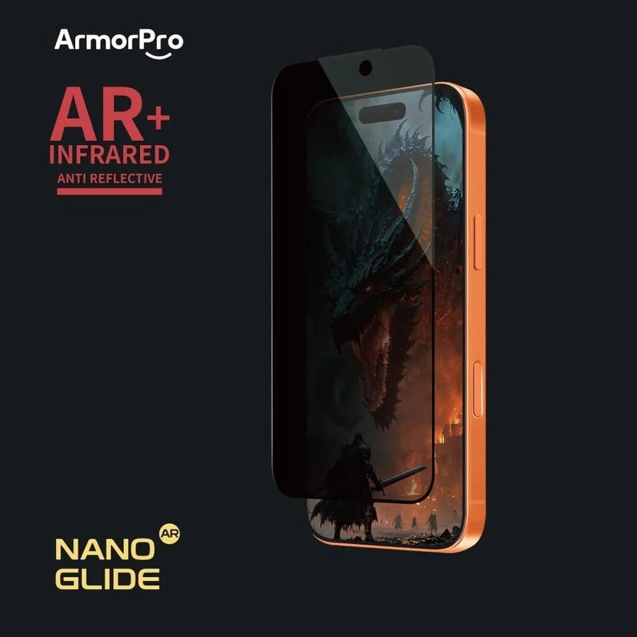 حماية شاشة خصوصية ايفون 17 برو ماكس ArmorPro نانو ستيكر مطفي