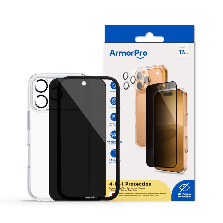 بكج حماية ArmorPro ايفون 17برو /17 بروماكس- خصوصية