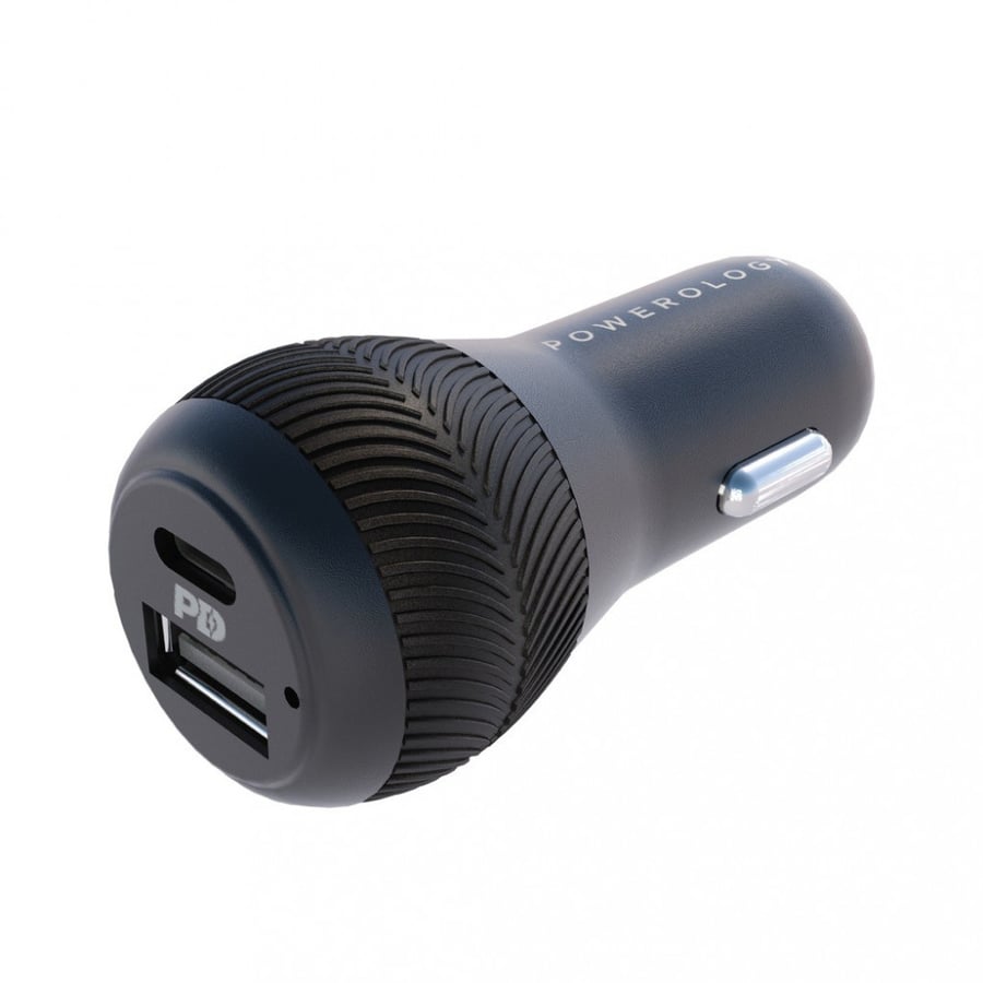 شاحن سيارة باورلوجي منفذين usb- pd +كيبلpd 1.2cm 32w