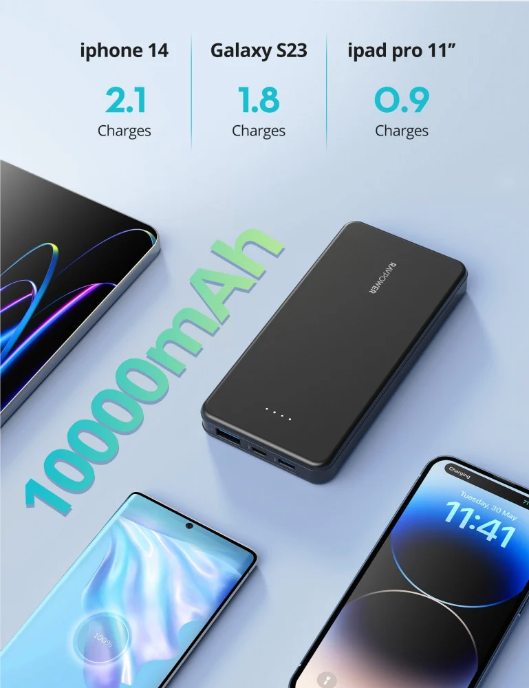 راف باور بور بانك 10.000ألف 15واط اسود