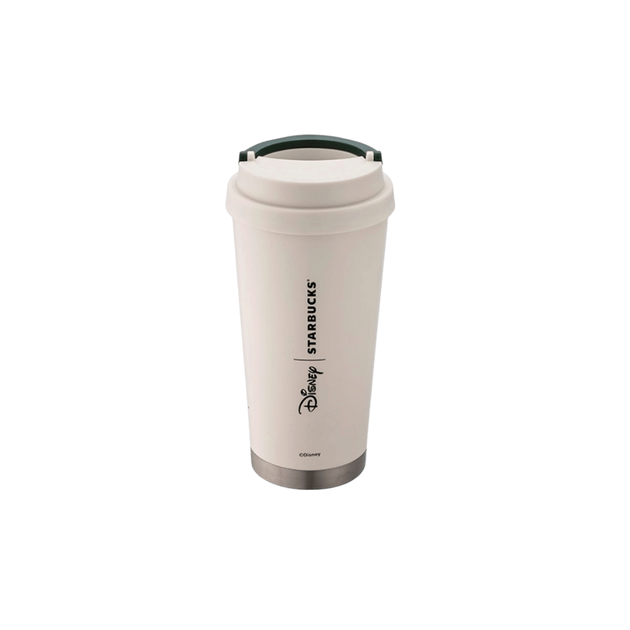Starbucks x Disney Relive the Magic Together Off-White Stainless Steel Tumbler Let's Chill Mickey & Donald