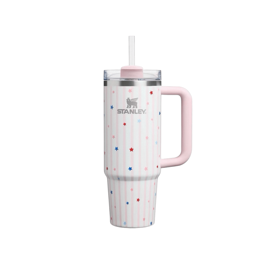 Stanley 30oz Starry Sparkle Pink Stripes Tumbler
