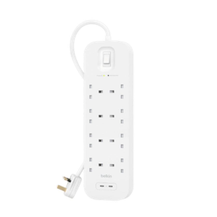 بيلكن توصيلة كهرباء 8 منافذ مع منفذين USB-C