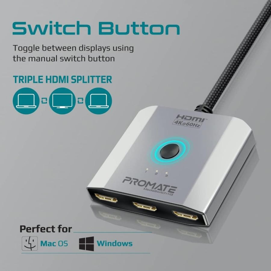 بروميت محول HDMI ثلاثه في واحد