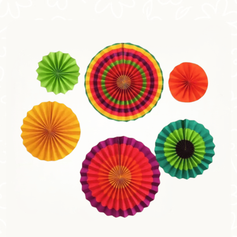 مراوح ورقيه ملونة | Golden Paper Fans