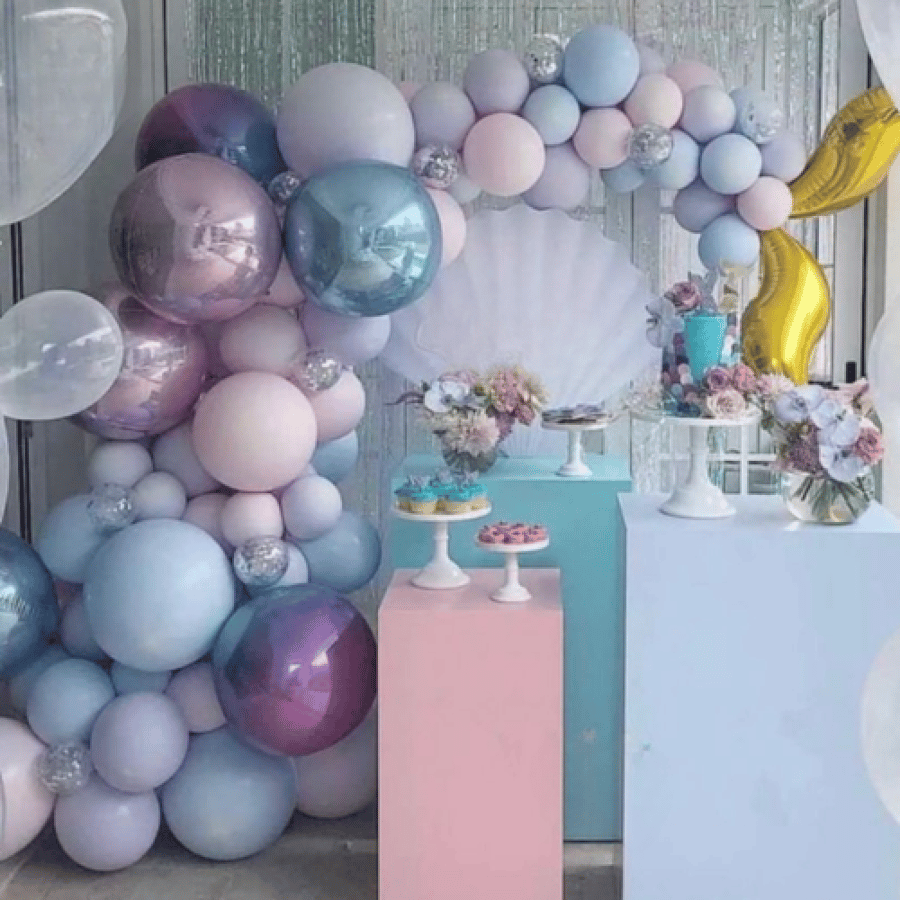 قوس حورية البحر |  Mermaid Balloons Garland Kit