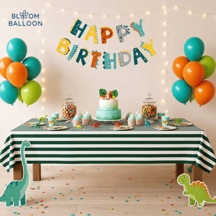 بانر عيد الميلاد – ثيم ديناصورات | Dinosaur Birthday Banner