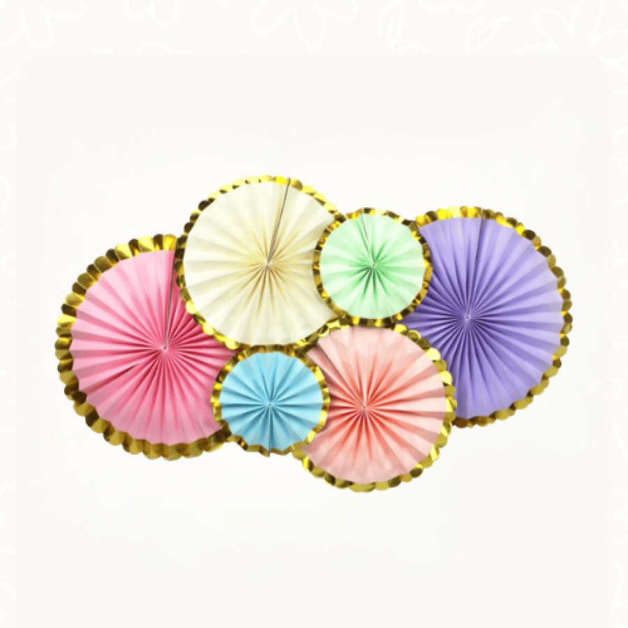 مراوح ورقيه بألوان الباستيل | Pastel Paper Fans