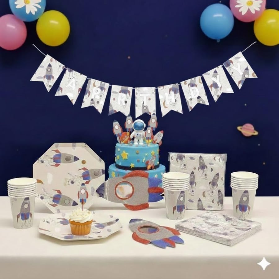 تغريسة كيك فضاء – Space Cake Topper