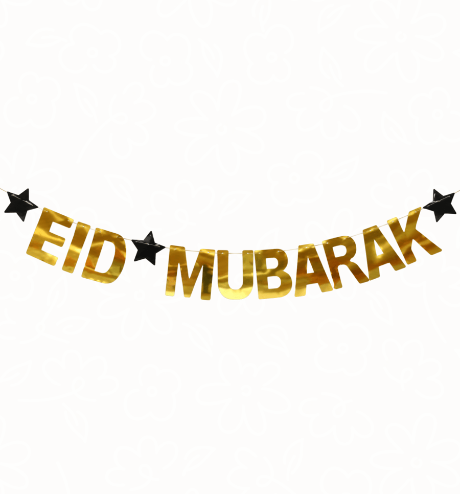 Eid Mubarak golden banner