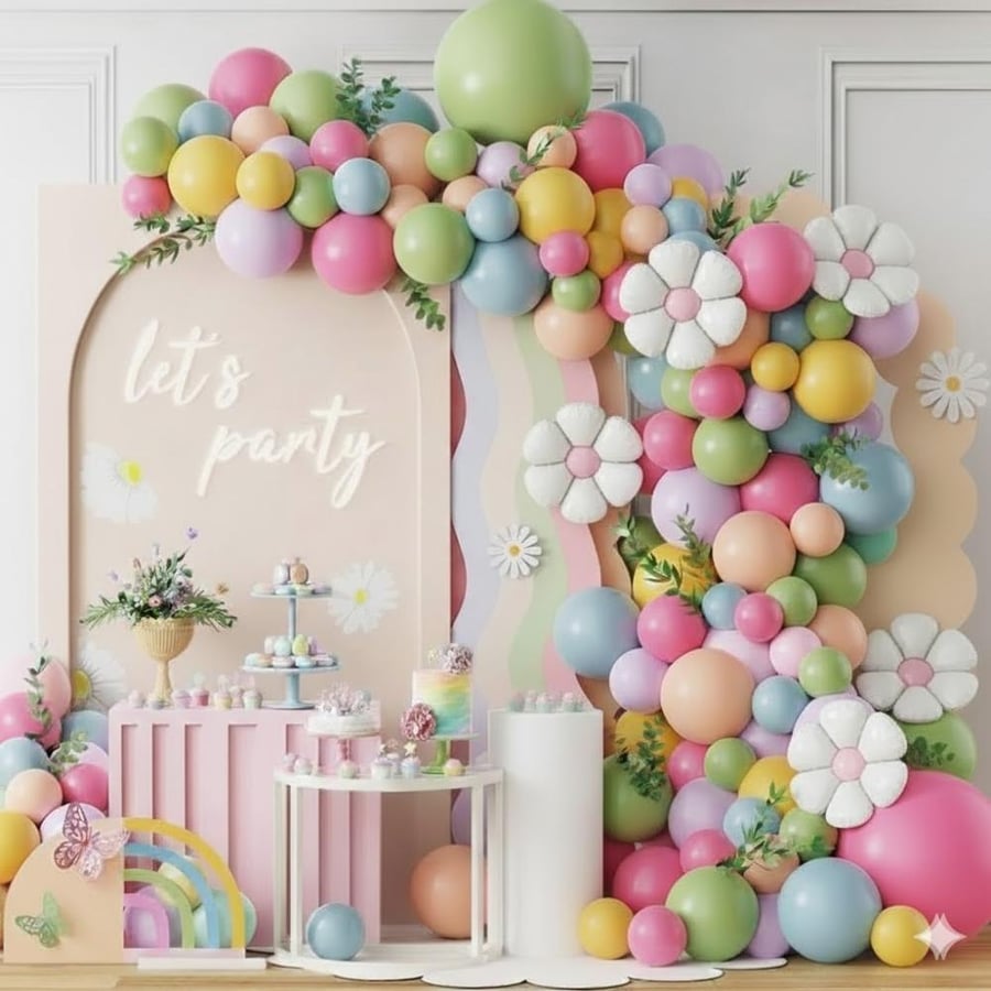 بالون زهرة أبيض | White Flower Balloon