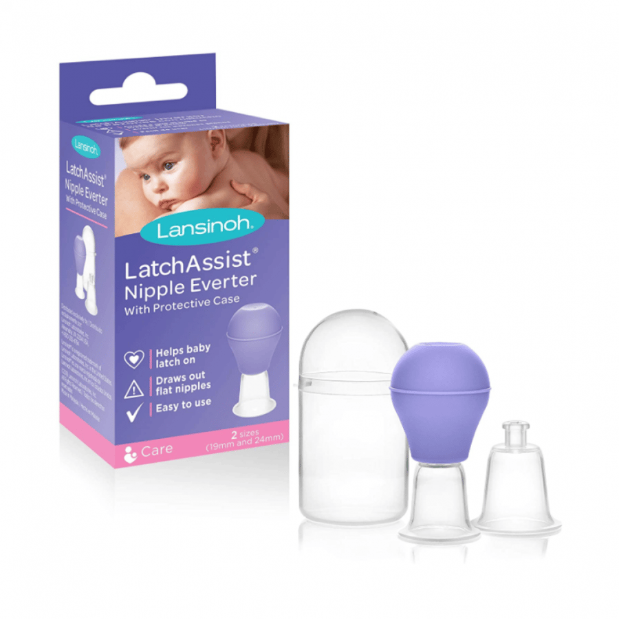 Lansinoh LatchAssist Inverted Nipple Corrector Nipple Everter, 2 Sizes