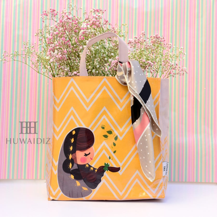 Yellow Qirqi'an bag for girls