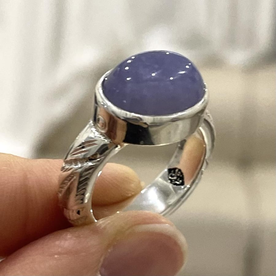 Men's silver ring with a Yemeni Sultani natural agate stone