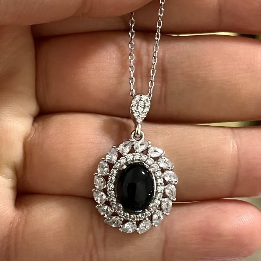 طقم فضة نسائي 3 قطع بحجر النجوم sand stone