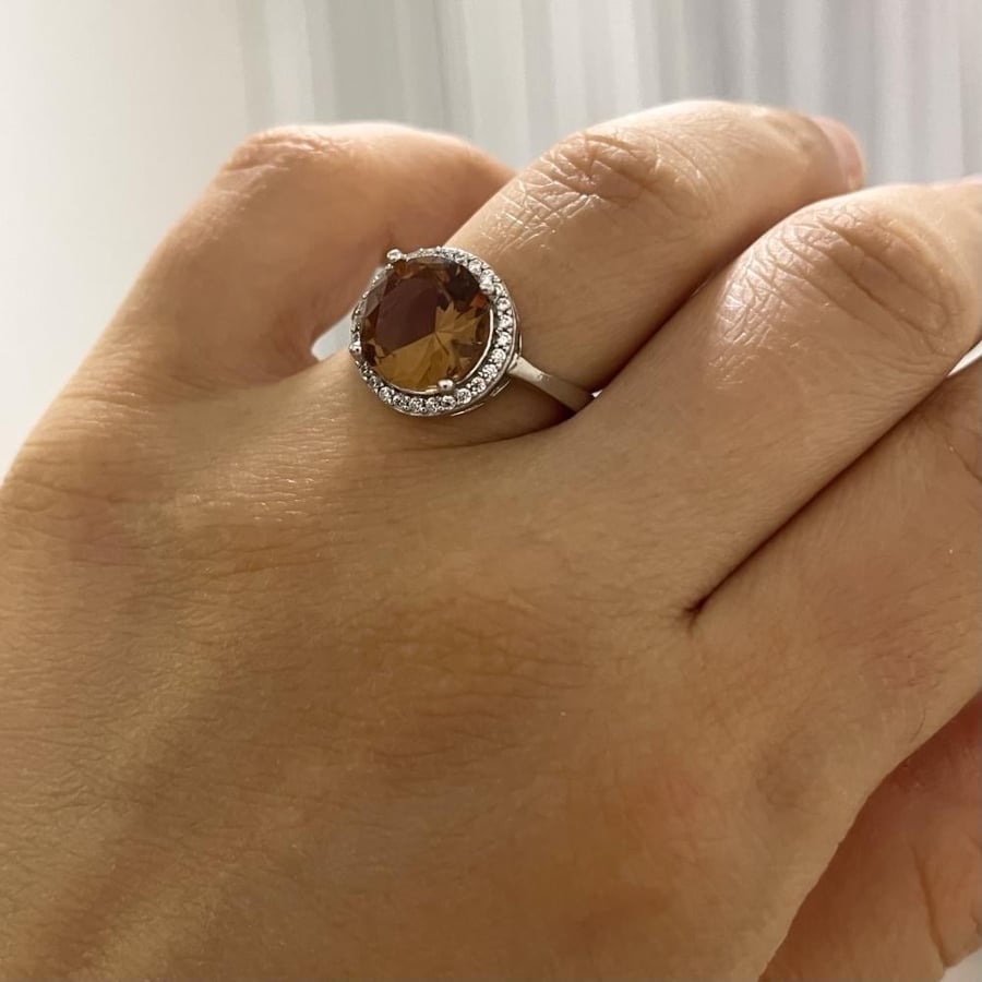Women's silver set 3 pieces with Sultanite stone, color-changing