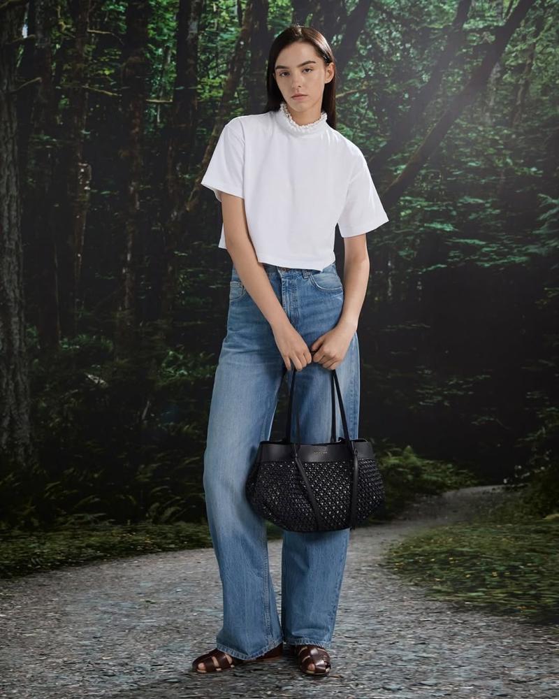Calla woven bag - black