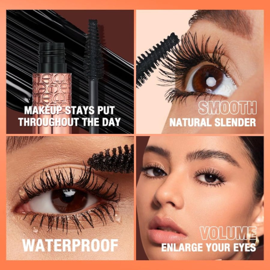 Waterproof mascara for lengthening and thickening eyelashes from O To O - black
