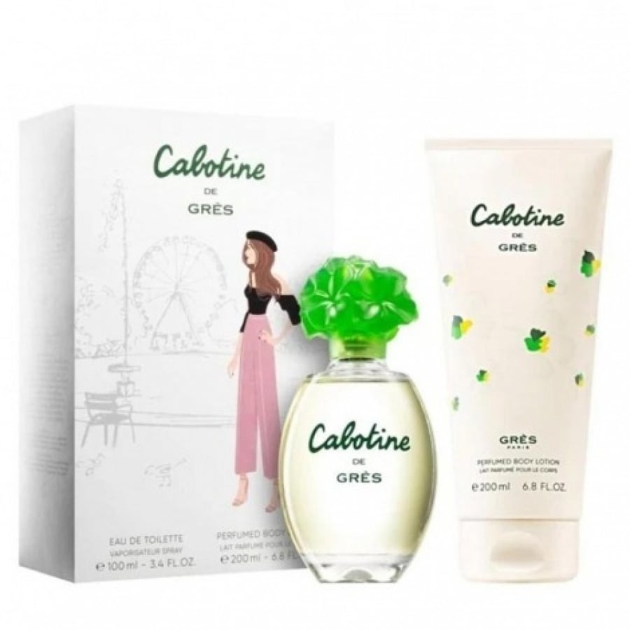 Gres Cabotine or Two Toilets set (perfume 100ml + body lotion 200ml)
