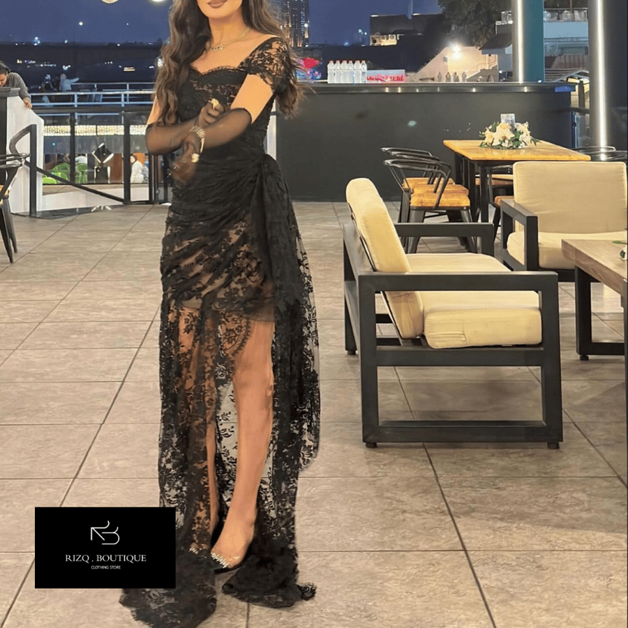 Evening dress دانتيل اسود