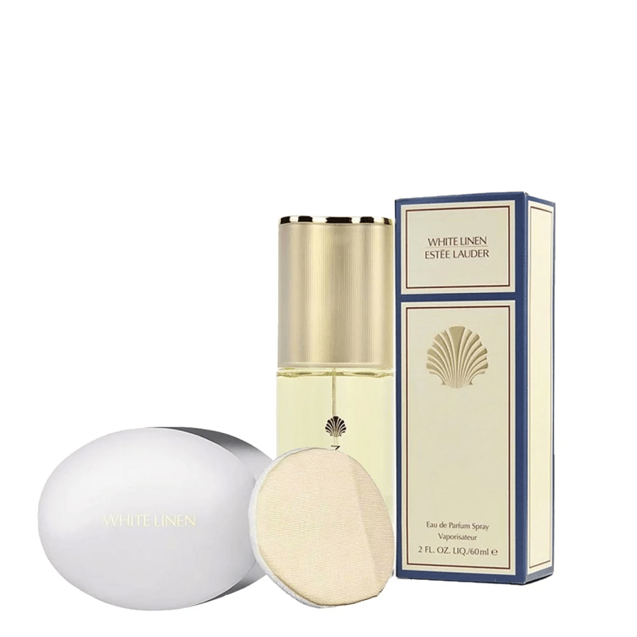 مجموعة استي لودر وايت لينن بودرة وعطر 60مل