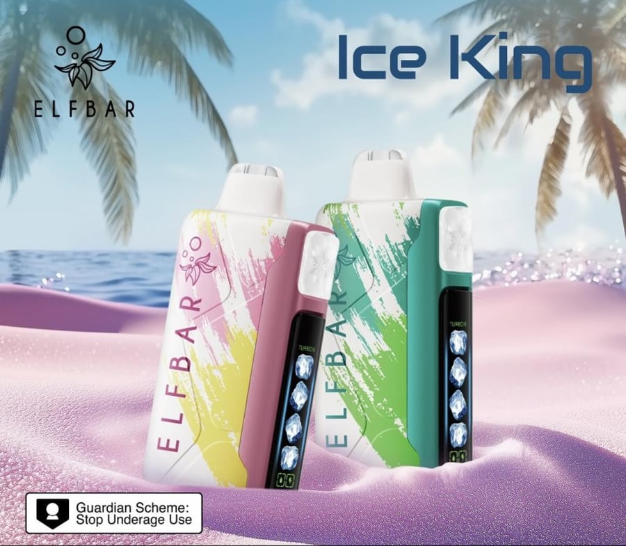 الف بار ايس كينق بطيخ ايس 30000 سحبة تحكم بمستوى الثلج ICE KING 30K