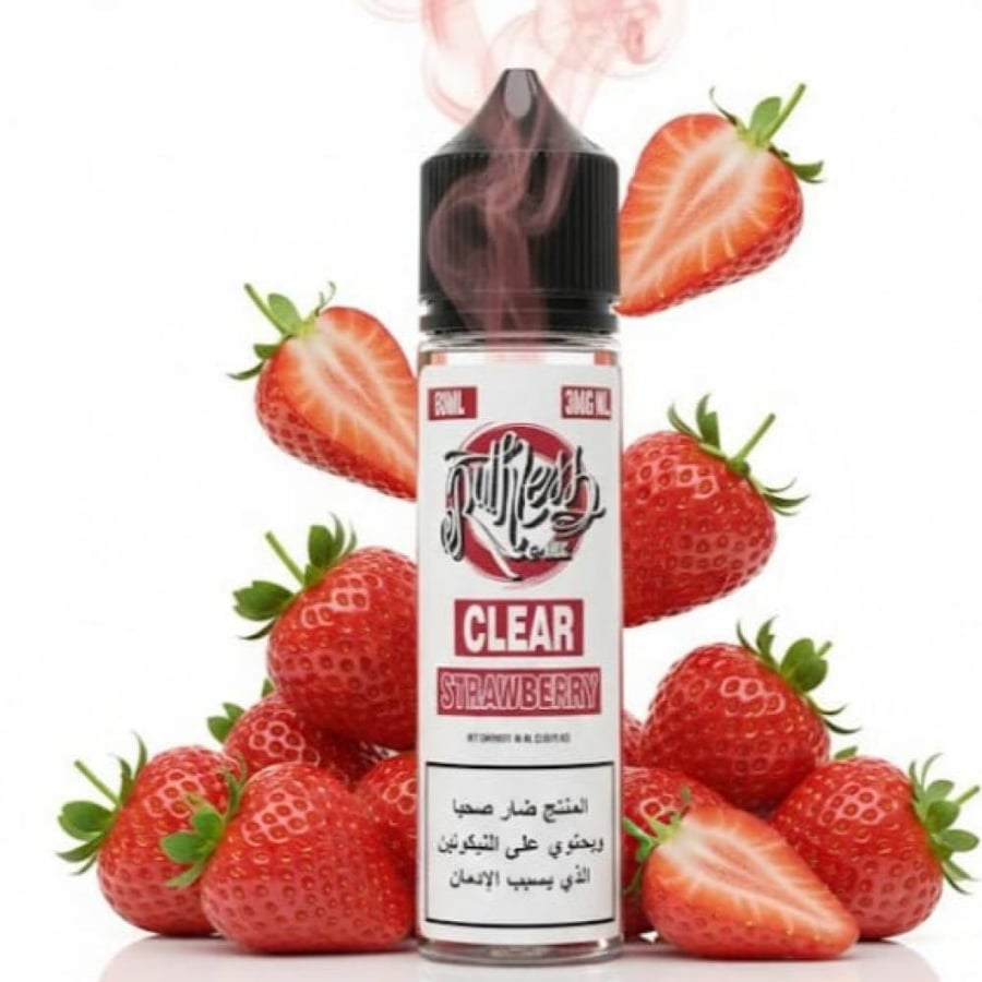 نكهة روثلس كلير فراولة فيب 60ML اللذيذه RUTHLESS CLEAR STRAWBERRY 3MG