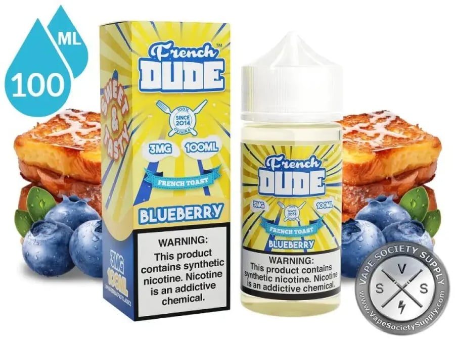 نكهة فرينش توست توت ازرق فيب مخبوزات من فرينش دود French DUDE 100ML