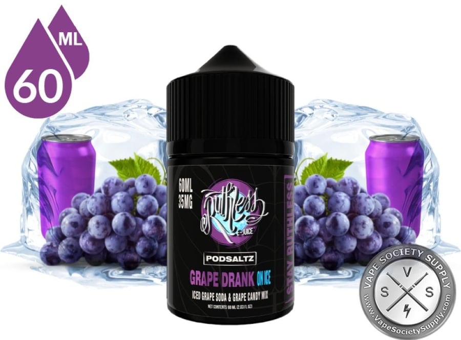نكهة روثلس عنب ايس سولت بحجم 60ملي RUTHLESS GRAPE DRANK ON ICE
