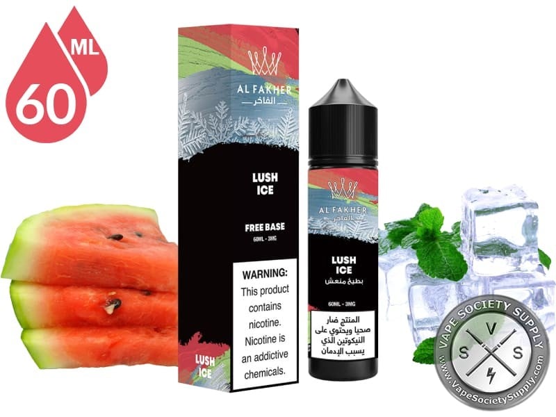 نكهة تاج الفاخر بطيخ منعش فيب AL Fakher LUSH ICE E Liquid 60ml