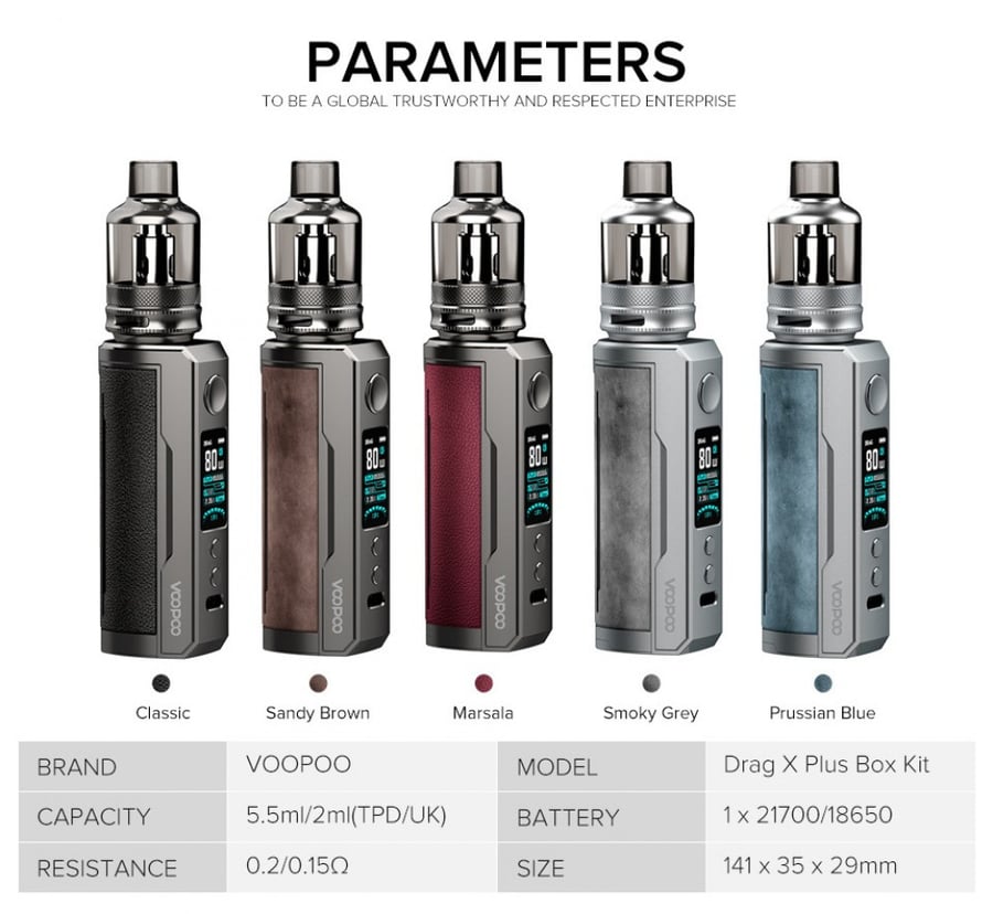 شيشة دراق اكس بلس من فوبو إلى Voopoo Drag X Plus 100W