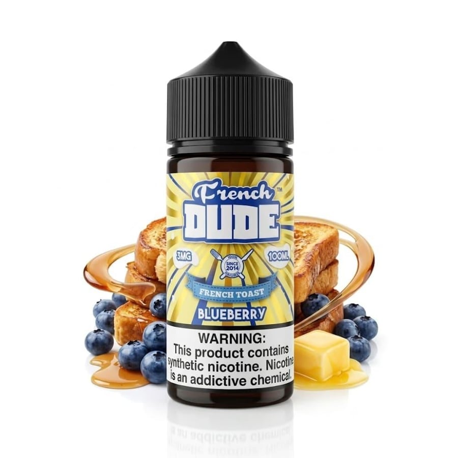 نكهة فرينش توست توت ازرق فيب مخبوزات من فرينش دود French DUDE 100ML