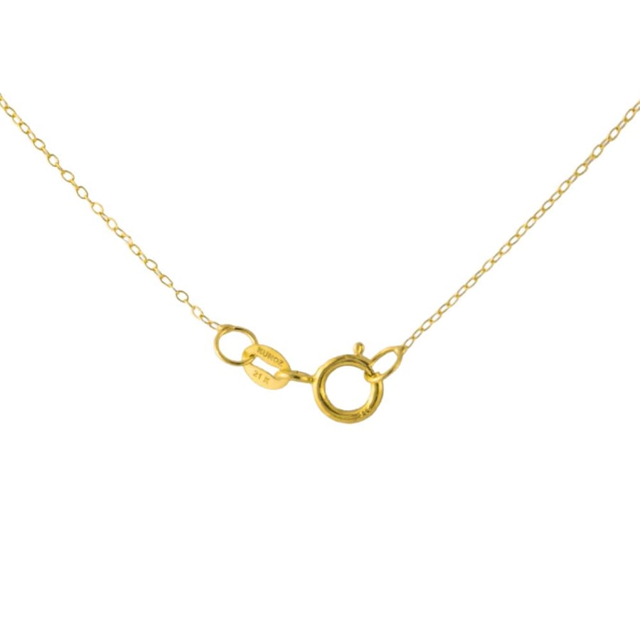 21-karat pure gold necklace with a sunflower design