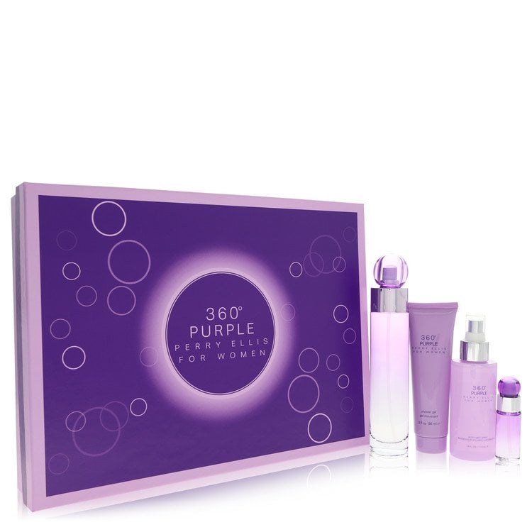 Perry Ellis 360 Purple من بيري ايليس للنساء - مجموعة عطور