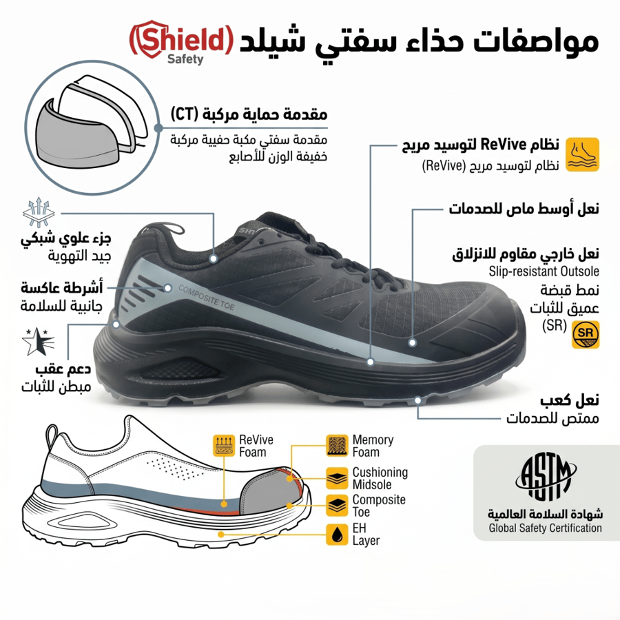 حذاء سلامة سفتي شوز safety shoes