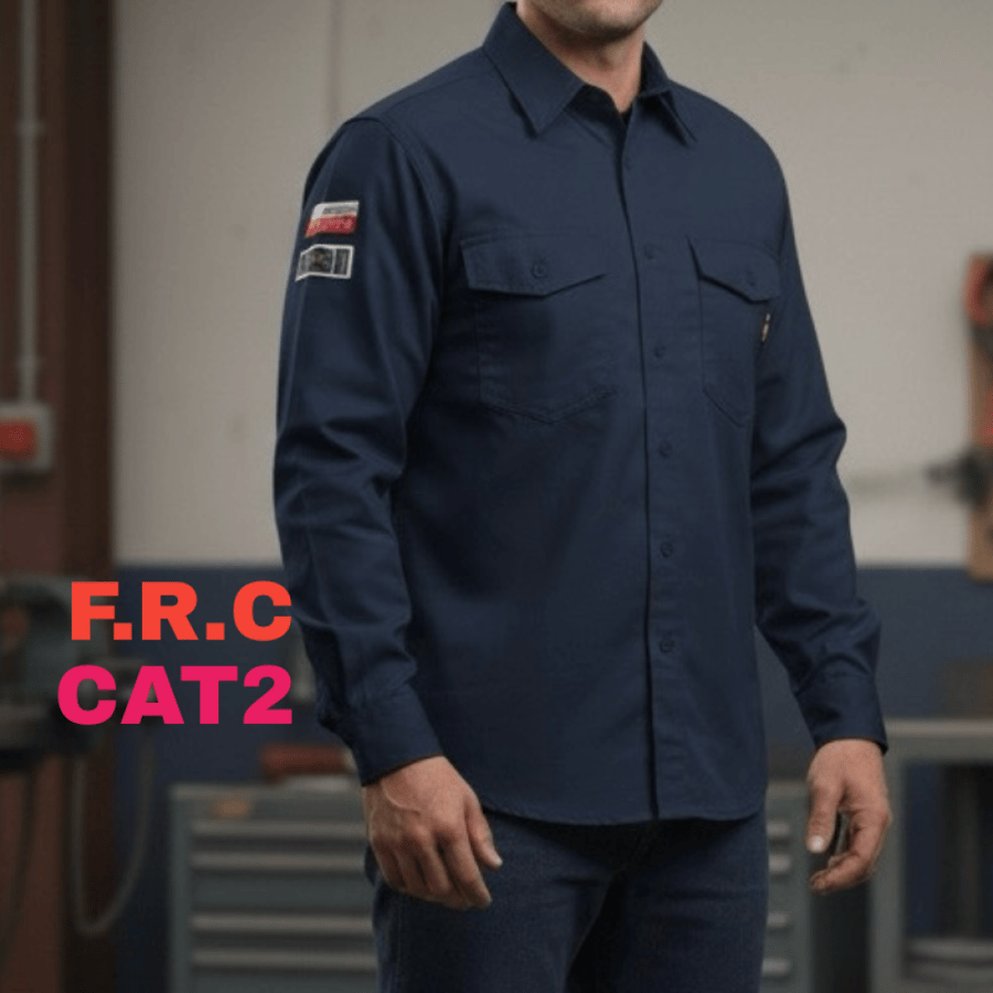 ملابس عمل تيشرت لون كحلي CAT 2 F.R.C 2041 Blue
