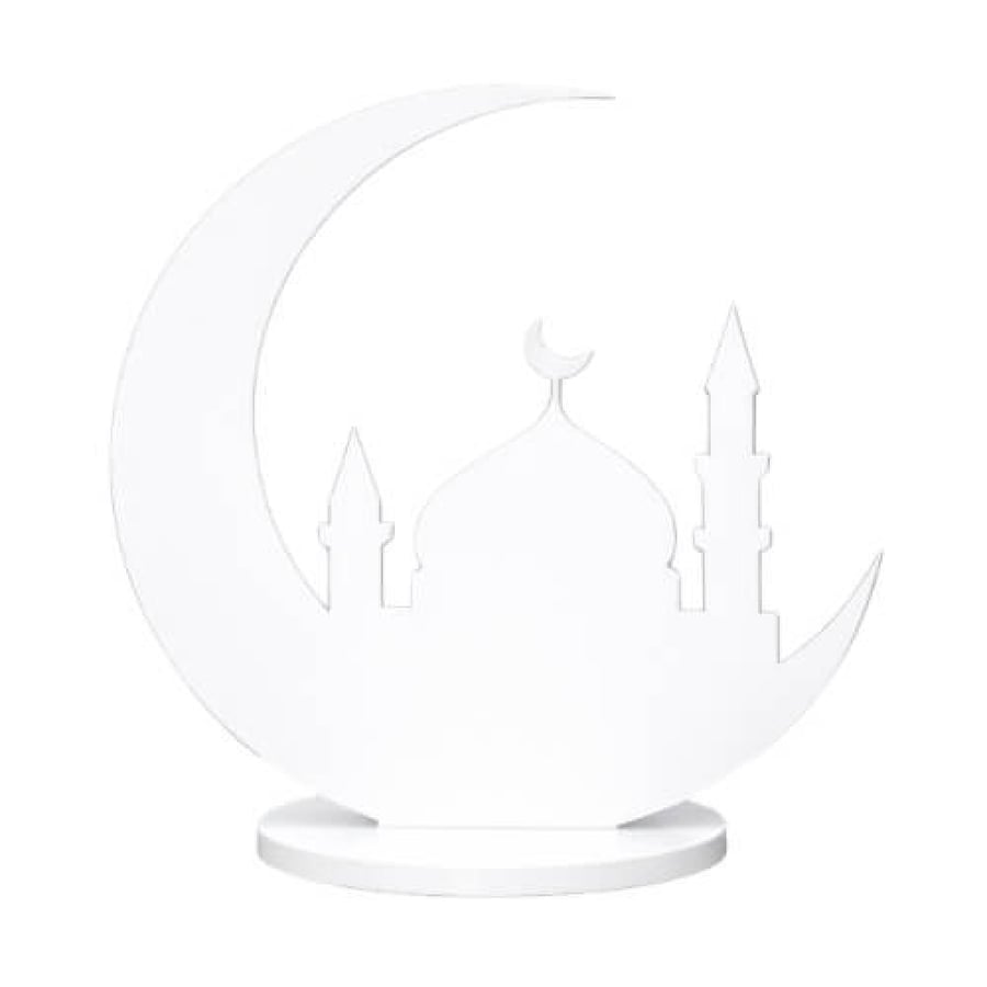 ستاند هلال رمضان أكريليك فاخر للديكور