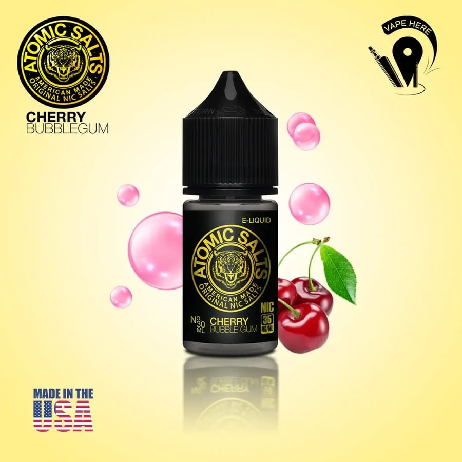 نكهة اتومك سالت كرز بالعلك Atomic cherry bubbel gum 30ml