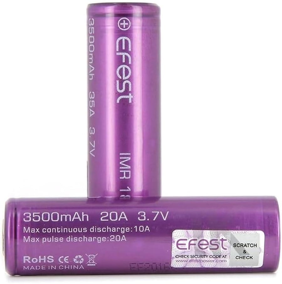 بطاريات ايفست الاصدار الجديد 3500 مل 18650 battery efest 3500 mah