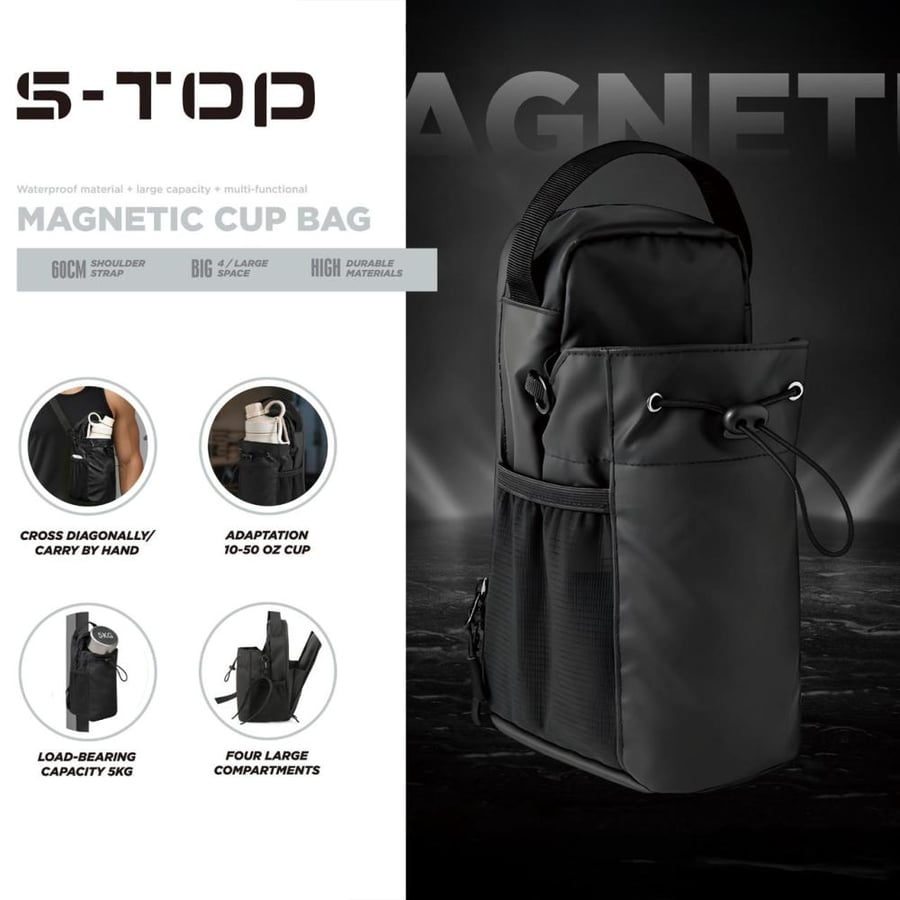 حقيبة يد محمولة مقاومة للماء S-TOP MAGNEIC CUPBAG
