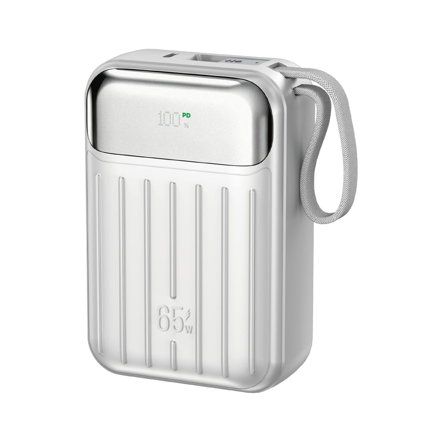 باور بنك SPON 30000mAh شحن فائق 65W — كيبل مدمج وضمان 5 سنوات
