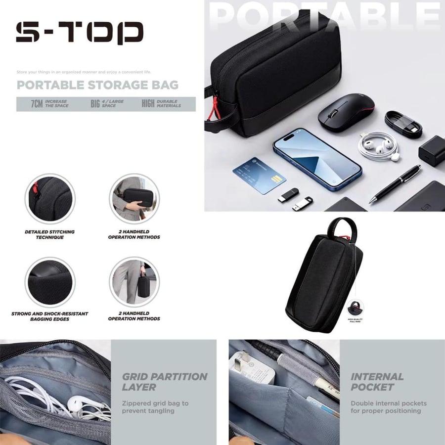 حقيبة يد محمولة مقاومة للماء S-TOP PORTABLE