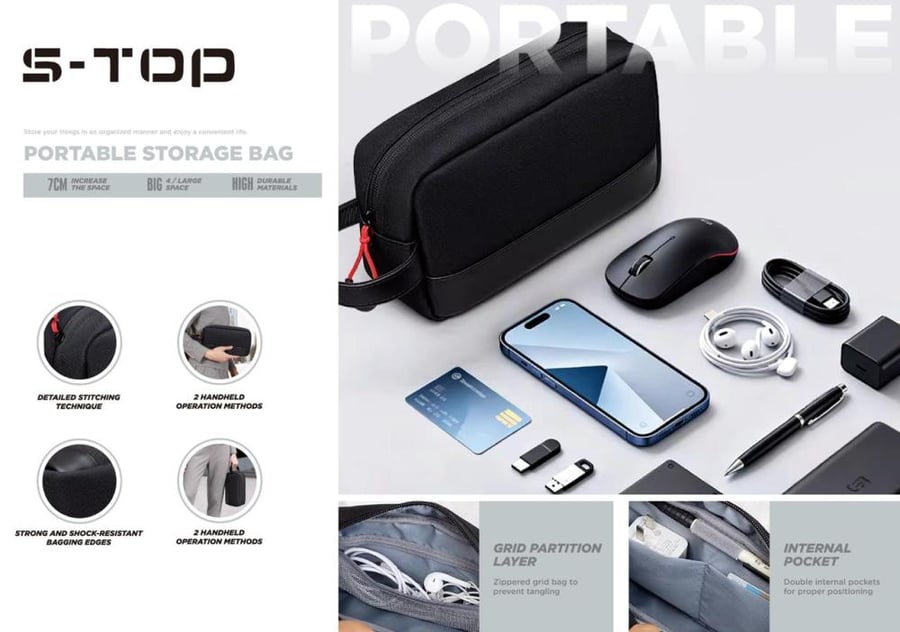 حقيبة يد محمولة مقاومة للماء S-TOP PORTABLE
